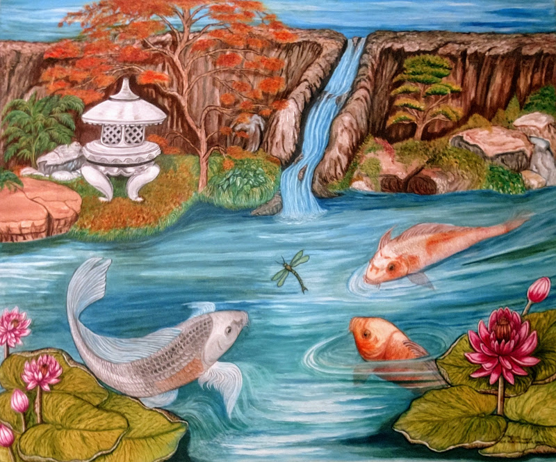 Chinese Koi on Yellow River - Art