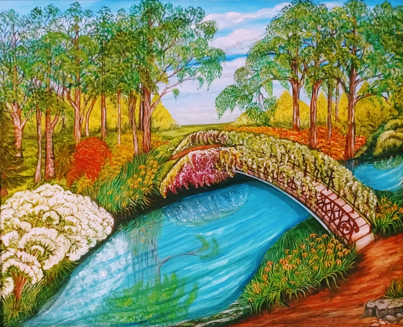 Bridge Over Water - Oils Art
