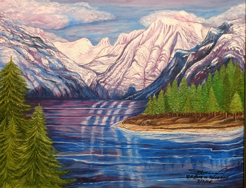 Glacier Oil Painting Art