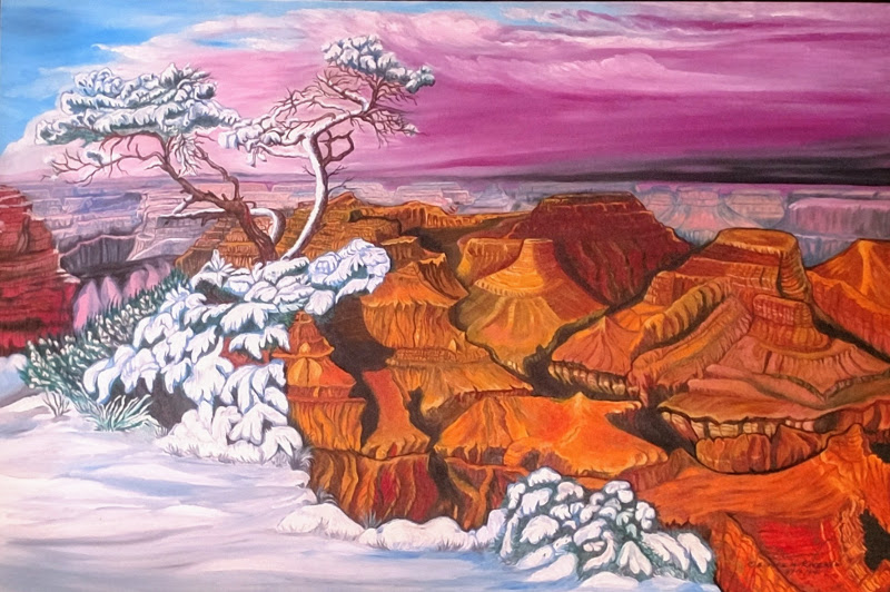 Grand Canyon in the Winter Oil Painting Art