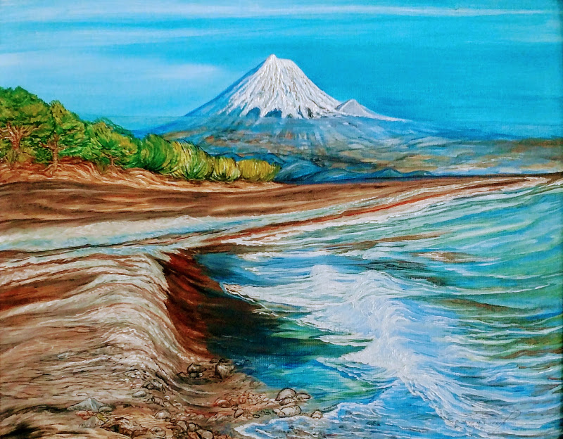 Mount Fuji Volcano - Oils Art